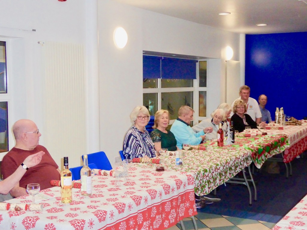 Next course please from front to back are Tom Sheenan, Sarah Johnson, Anne Clark, Doug Hagelburgh, Lily Lane, Anne Turner June gascoigne, Terence Carson and Joe Haslem